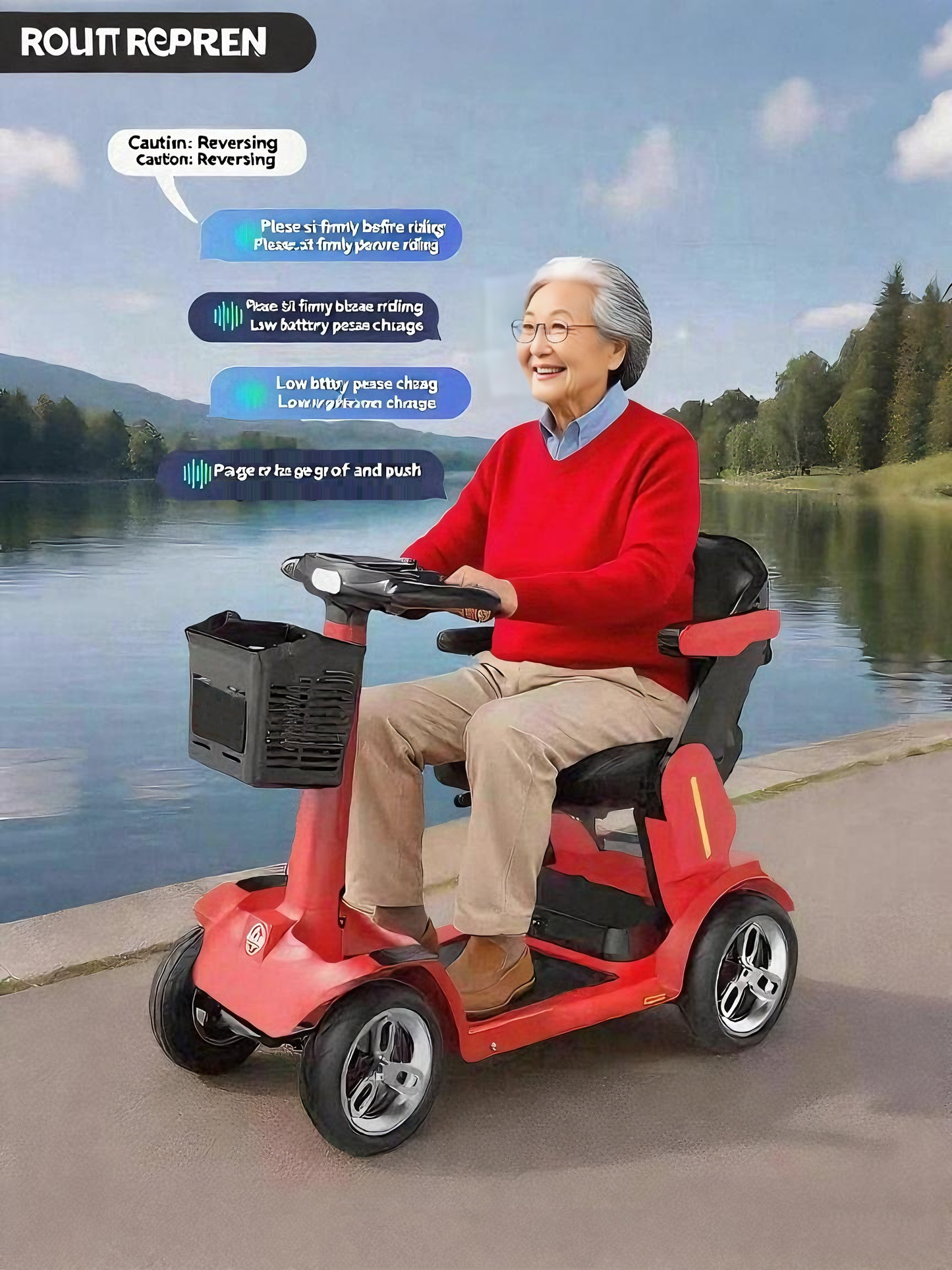 Us overseas warehouse shipment: Elderly lithium battery four-wheel mobility scooters, ROVORON, REYWMER, Paiseec, S3, W1,VankeHui