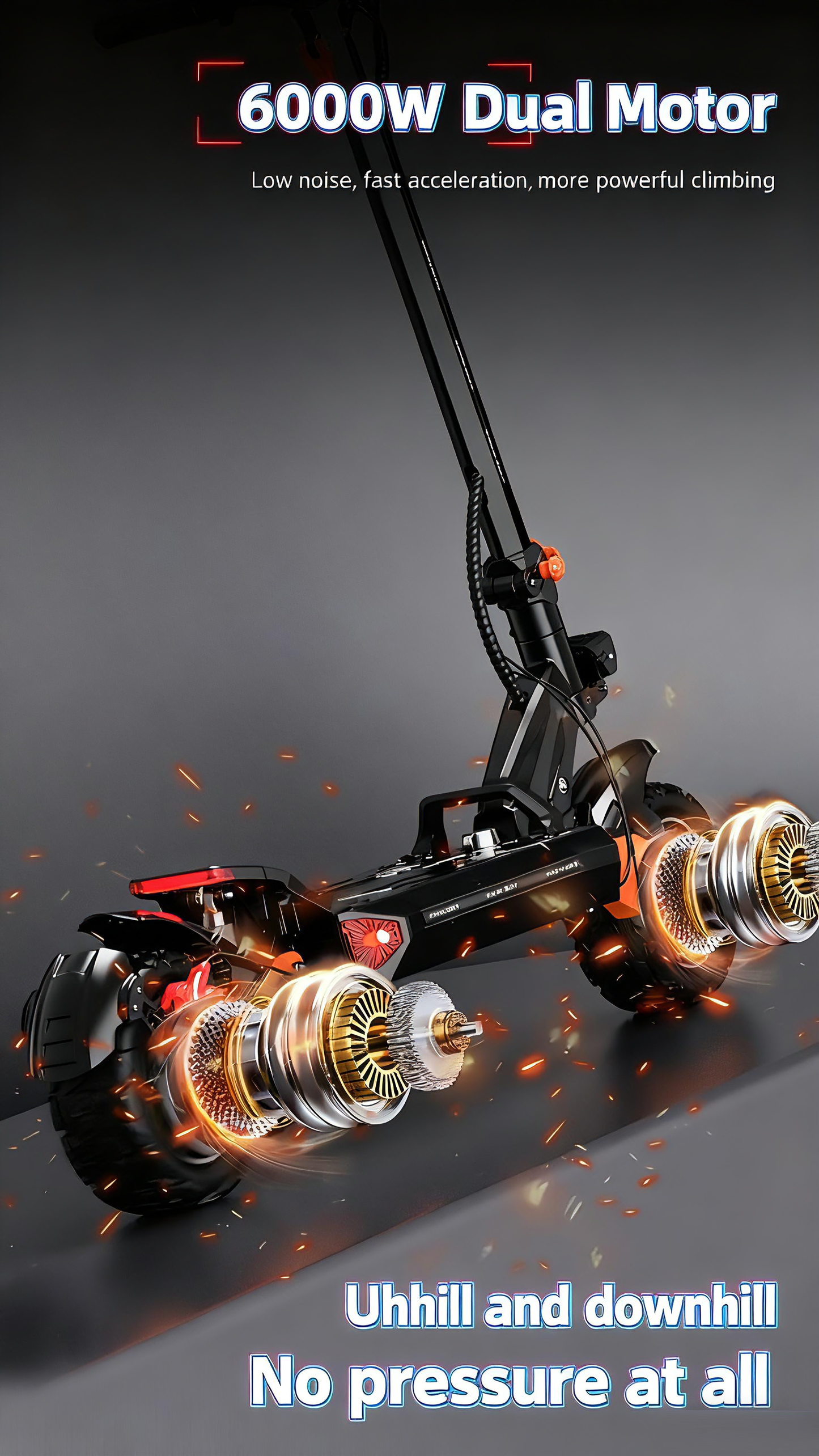 6000W Lithium battery electric scooters are directly shipped overseas to the United States and Canada. 6000W dual-drive long-range electric scooters for adults