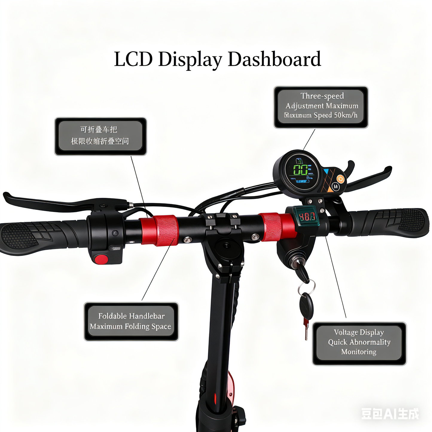 Adult electric scooter, 1200W motor, 48V, 21AH folding electric scooter, 11 fat tire electric mountain scooter