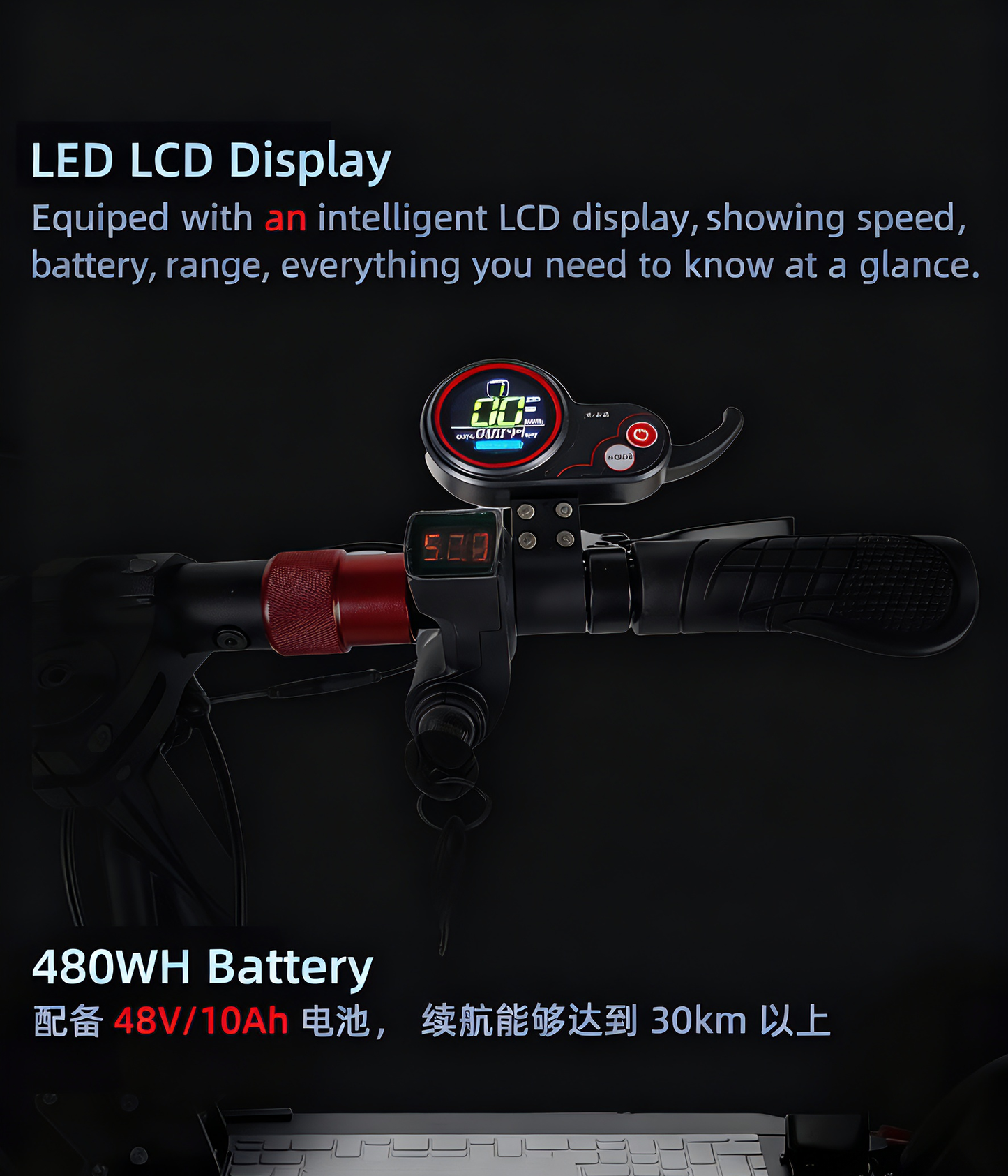 48v 500w adult E-scooter with dual shock absorption, M4 pro European off-road electric scooter