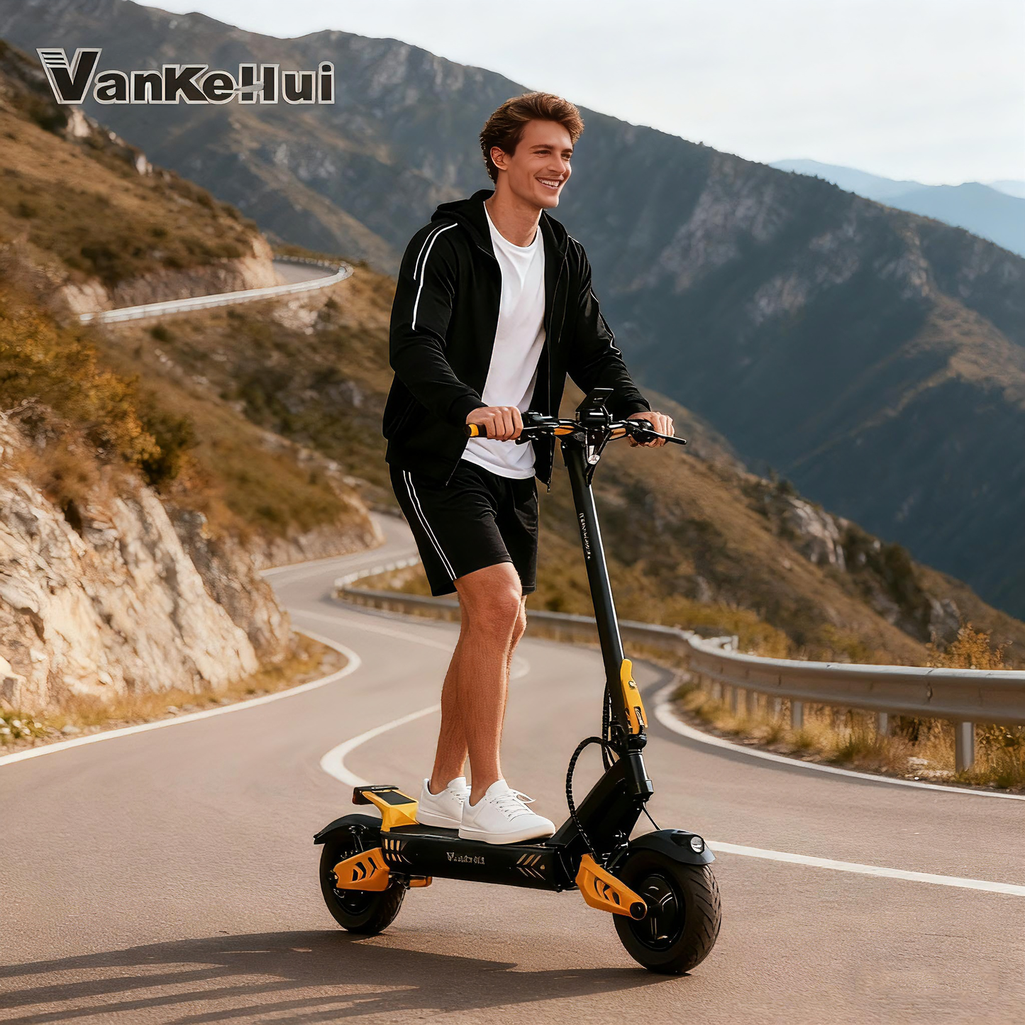 Dual drive 48V 21AH Two-wheel lithium battery off-road dual-drive high-power electric scooter factory customization two-wheel adult folding off-road electric scooter