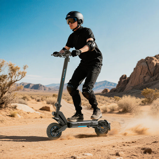 20AH Two-wheel lithium battery off-road dual-drive high-power electric scooter factory customization two-wheel adult folding off-road electric scooter