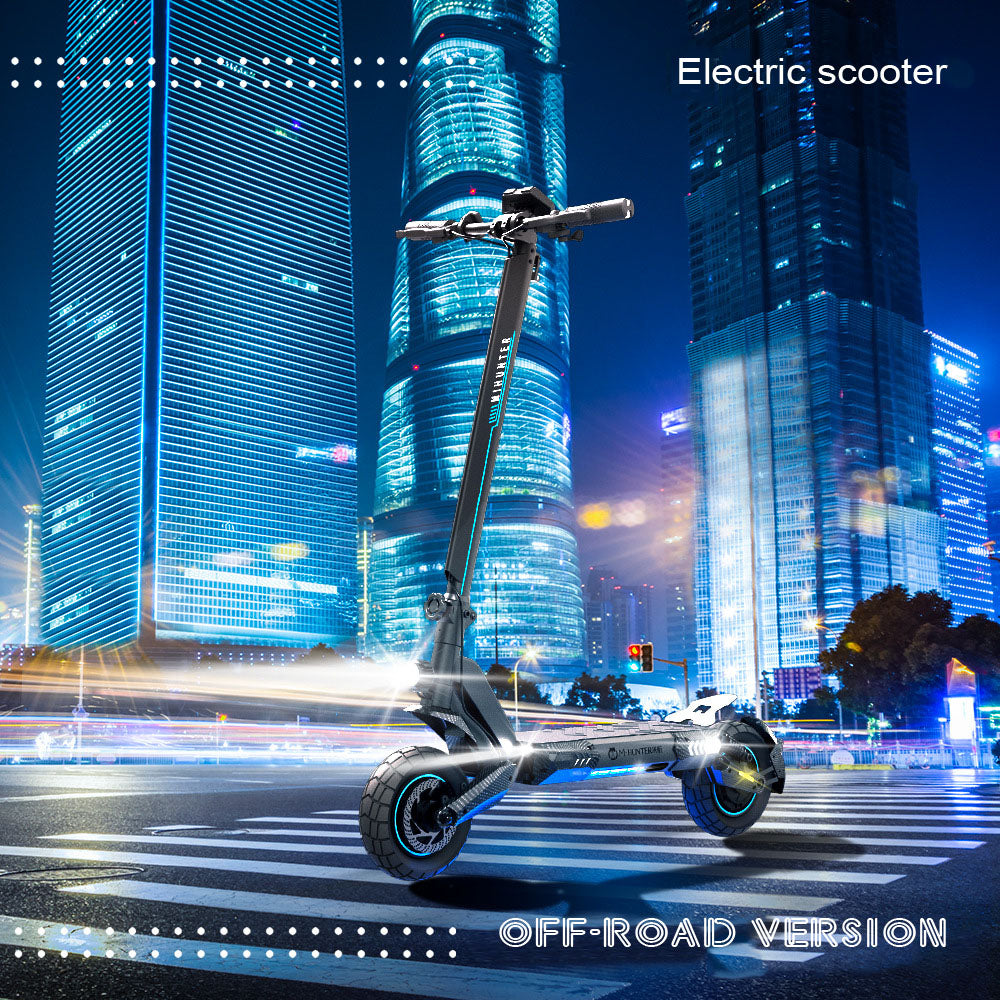 20AH Two-wheel lithium battery off-road dual-drive high-power electric scooter factory customization two-wheel adult folding off-road electric scooter