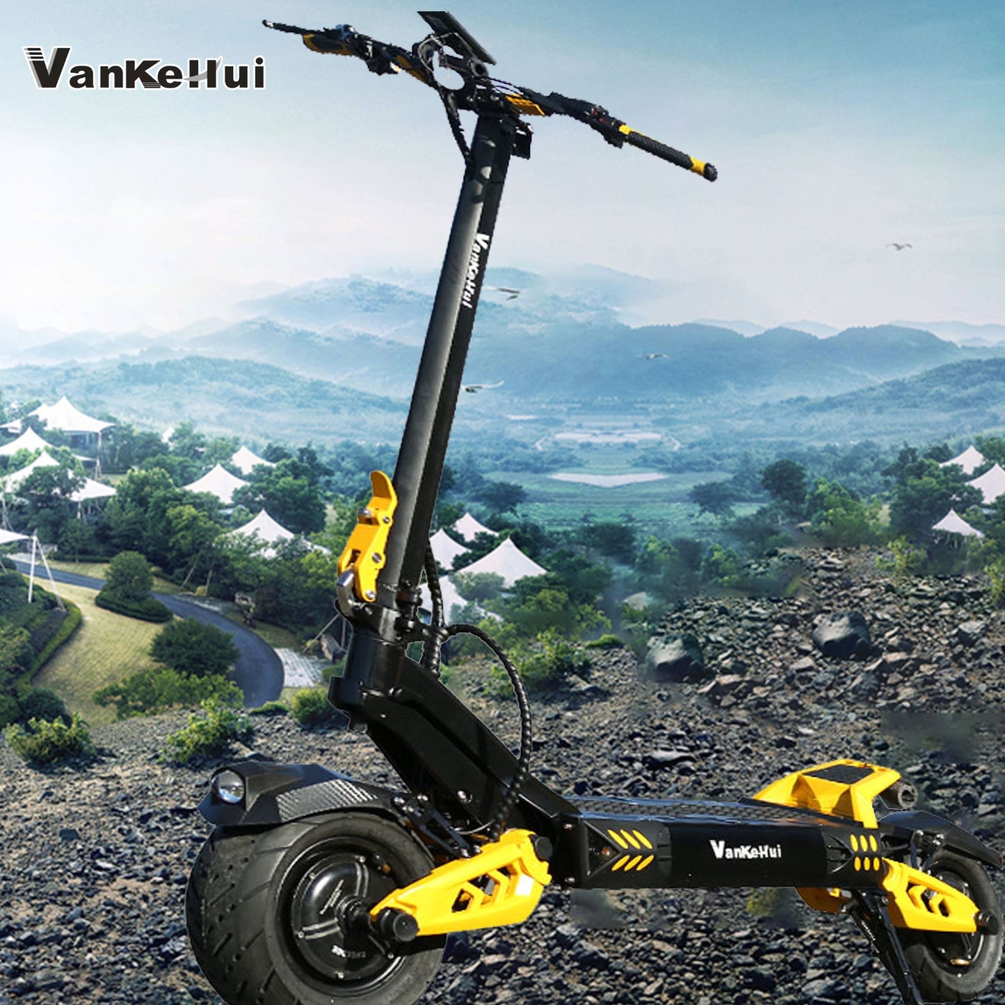 Dual drive 48V 21AH Two-wheel lithium battery off-road dual-drive high-power electric scooter factory customization two-wheel adult folding off-road electric scooter