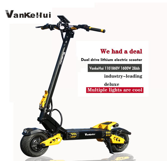 Supports OEM/ODM, LOGO customization, two-wheeled electric scooters, skateboard leisure outdoor transportation tools, dual-drive folding lithium battery two-wheeled flatbed trucks, Vanke Hui, 1600V, 60V