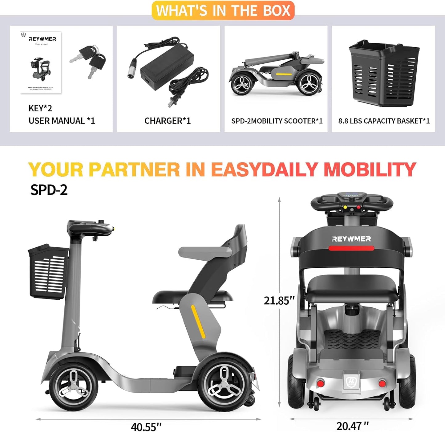 Four-wheel lithium battery commuter vehicle