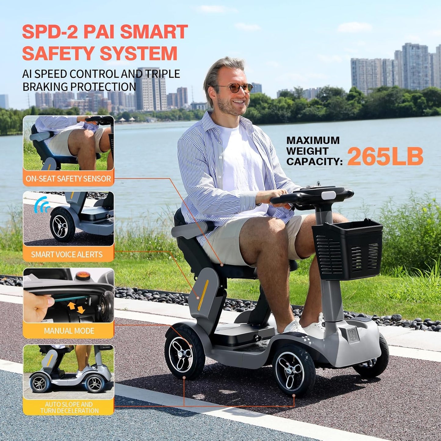 Four-wheel lithium battery commuter vehicle